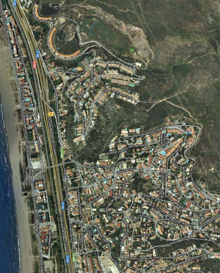 Aerial view — Castelldefels coastline